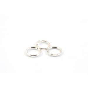  8mm jumpring silver plated (pack of 50)